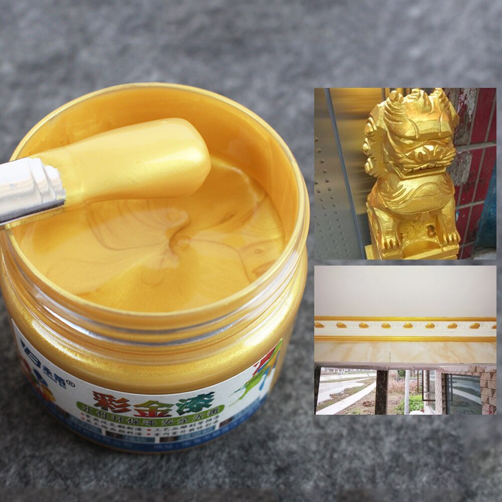 Peinture dorée pour bois et acrylique, peinture murale, artisanat, peinture de meubles de 100ml