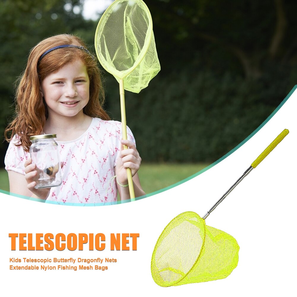 Netto Kids Outdoor Aquarium Telescopische Vissen Insect Vlinder Dragonfly Netto Roestvrij Stalen Staaf Vangen Kikkervisje Vis Netto Kids