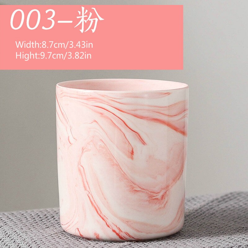 Nordic Style Ceramic Round Plant Pots Pink Marble Pattern Succulent Flowerpot with Hole Small Home Office Desktop Decor: 003