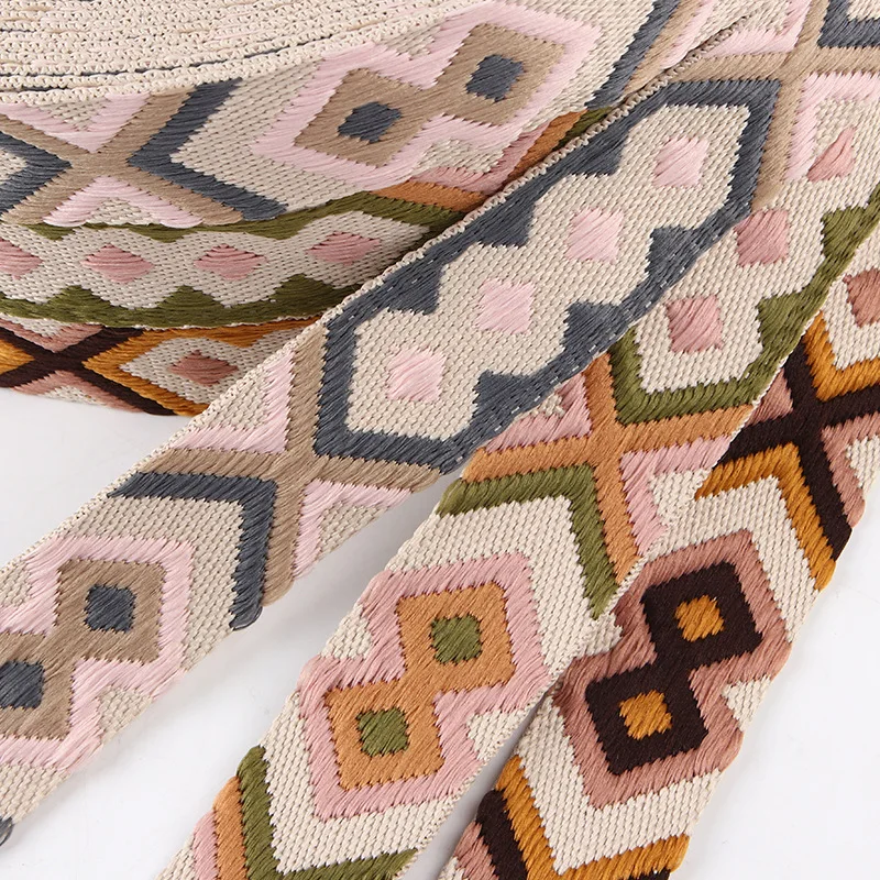 2 meter 38mm meetee polyester jacquardvävband ryggsäcksrem bälte kläder bindningstejp sytillbehör