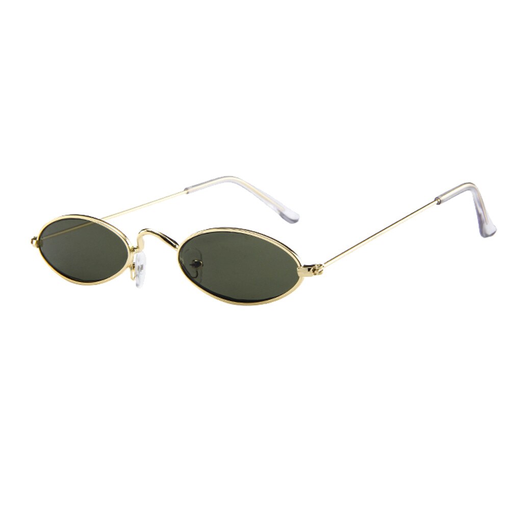 Zonnebril heren dames retro klein ovaal metalen montuur zonnebrillen