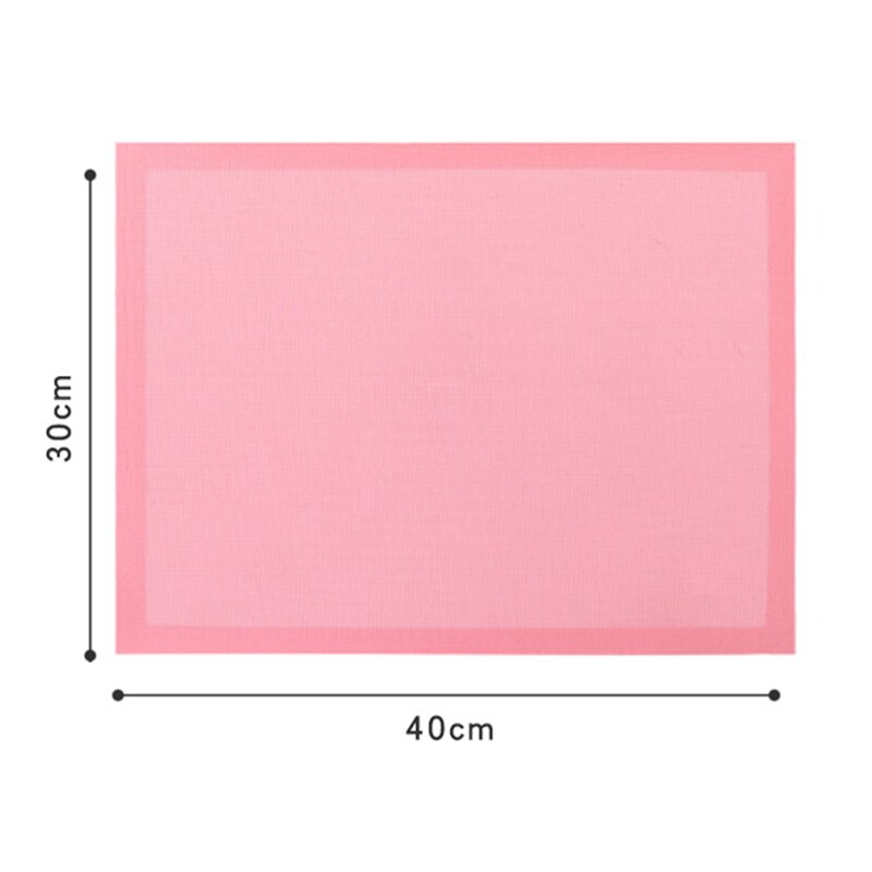 Heat Resistant Oven Sheet Liner Baking Mat for Cookie /bread/ /biscuit/puff/eclair Perforated Silicone Pastry Nonstick Mat Tool: 40x30cm Pink Clear