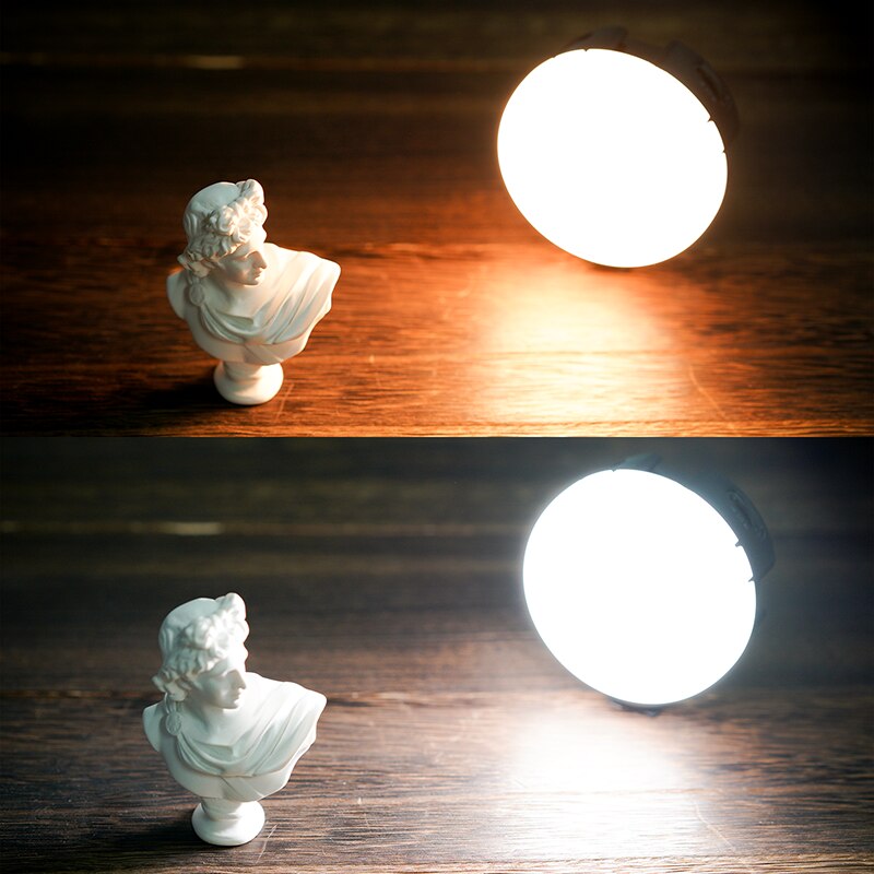 Ulanzi VL69 Adjustable LED Video Light 2500K-6500K 800LUX Rechargable Vlog Light with Soft Diffuser 6 Color Gel