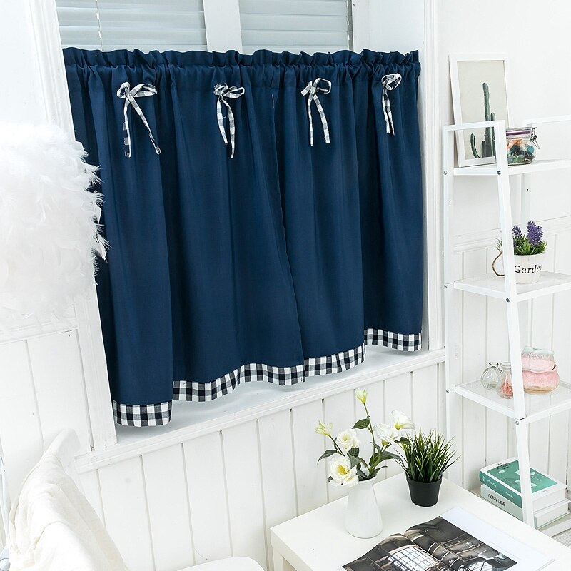 Rideaux de baie vitrée, demi-rideau court à nœud papillon, pour balcon, Plaid, pour lit d'étudiant, pour salon, décoration de la maison