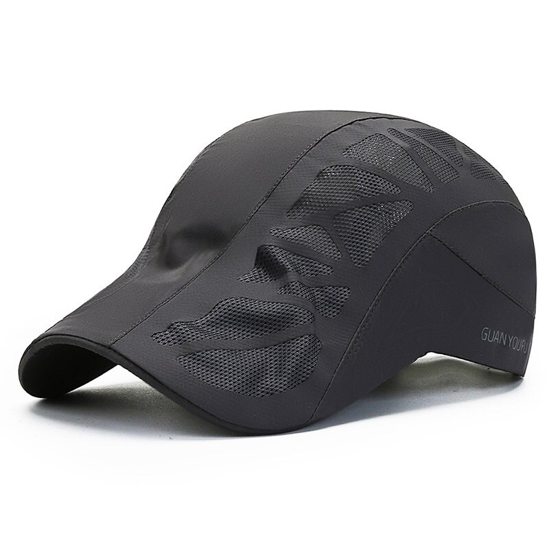 2022 Summer Quick-drying Golf Cap Thin Tennis Cap Wild Sunscreen Fishing Cap Sun Hat Male Sun Hat: Gray