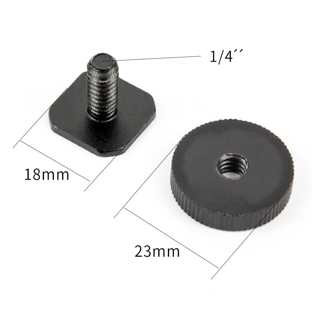 BGNing Aluminium 1/4 Inch Tripod Mount Double Single Screw to Shoe Adapter with Adjustable Phone Clip Holder SLR Camera Part