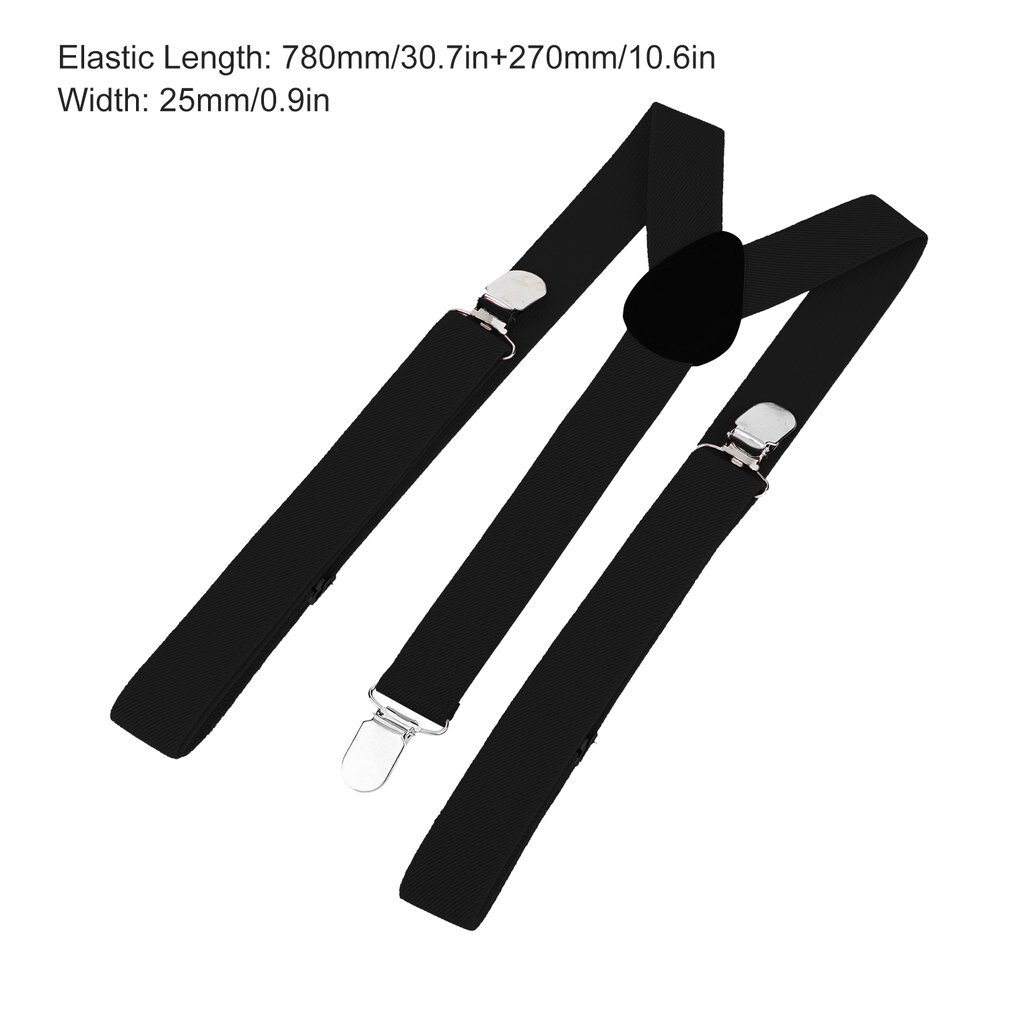 Adjustable Elasticated Adult Suspender Straps Unisex Women Men Y Shape Elastic Clip-on Suspenders 3 Clip Pants Braces