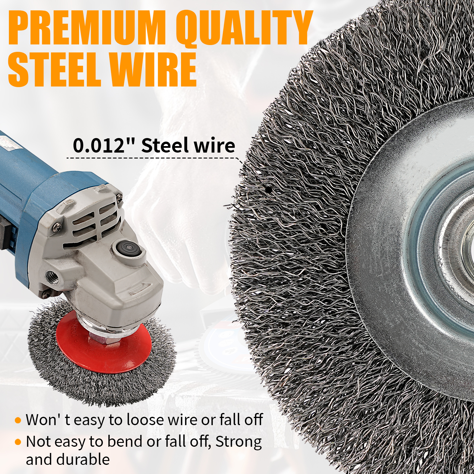1PCS100mm Spazzola metallica Ruota Spazzola a filamento curvo Smerigliatrice angolare Utensile rotante per la rimozione della ruggine del metallo Pulizia delle sbavature Mola