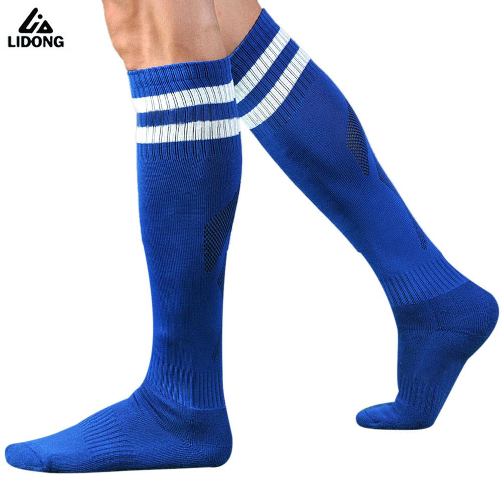 Caldo Canna Calzini Da Calcio Bambino Uomo Asciugamano Inferiore A Righe Ginocchio Calze Calcio Lungo Assorbente antiscivolo Sport Sox