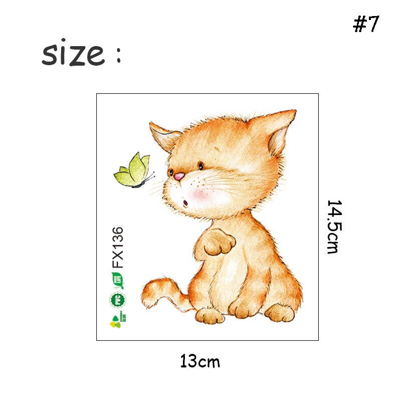 Vandtætte kat toilet klistermærker badeværelse toilet stue boligindretning sød kat mærkat plakat baggrund wallstickers kunst overføringsbilleder: Lilla