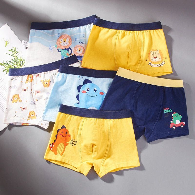 6pc/ lots pojkar trosor underbyxor för barn & #39 ;s underkläder kläder barn bomull boxers 3-12y: M 1 to 2 år