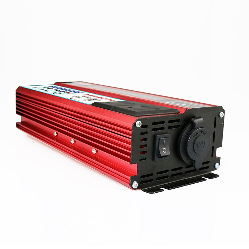 Kraftomvandlare spänningstransformatorenheter  dc12v till  ac 220v omvandlare +2 led-display 12v 220v 1000/4000w ren sinusvåg