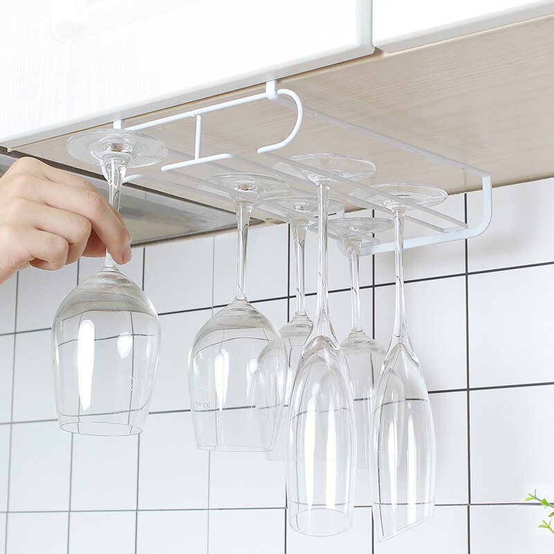Storage rack shelf hanger iron kitchen storage box wine glass rack hanging wine glass rack bar goblet goblet MJ709