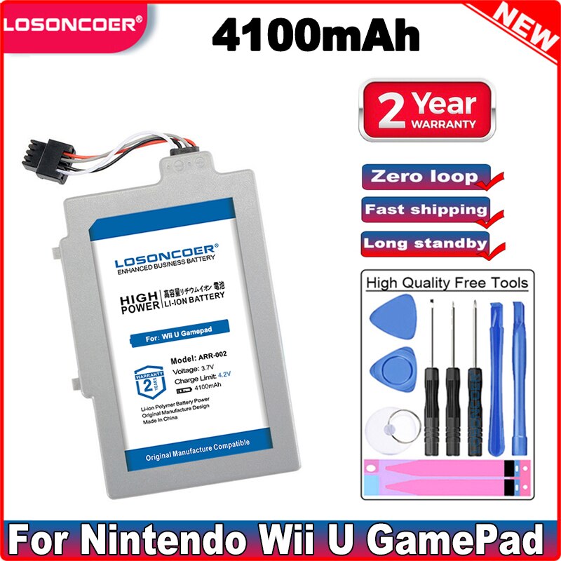 WUP-002 ARR-002 4100Mah Batterij Voor Nintendo Voor Wii U Gamepad Controller Joystick Batterijen