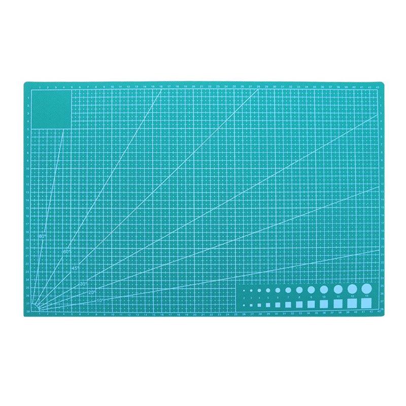 A5 a3 skärmatta pvc dubbelsidig självläkande halkfri gör-det-själv skärmatta lapptäcksmatta lappmatta 45*30cm 21*15cm: A3 ljusblå