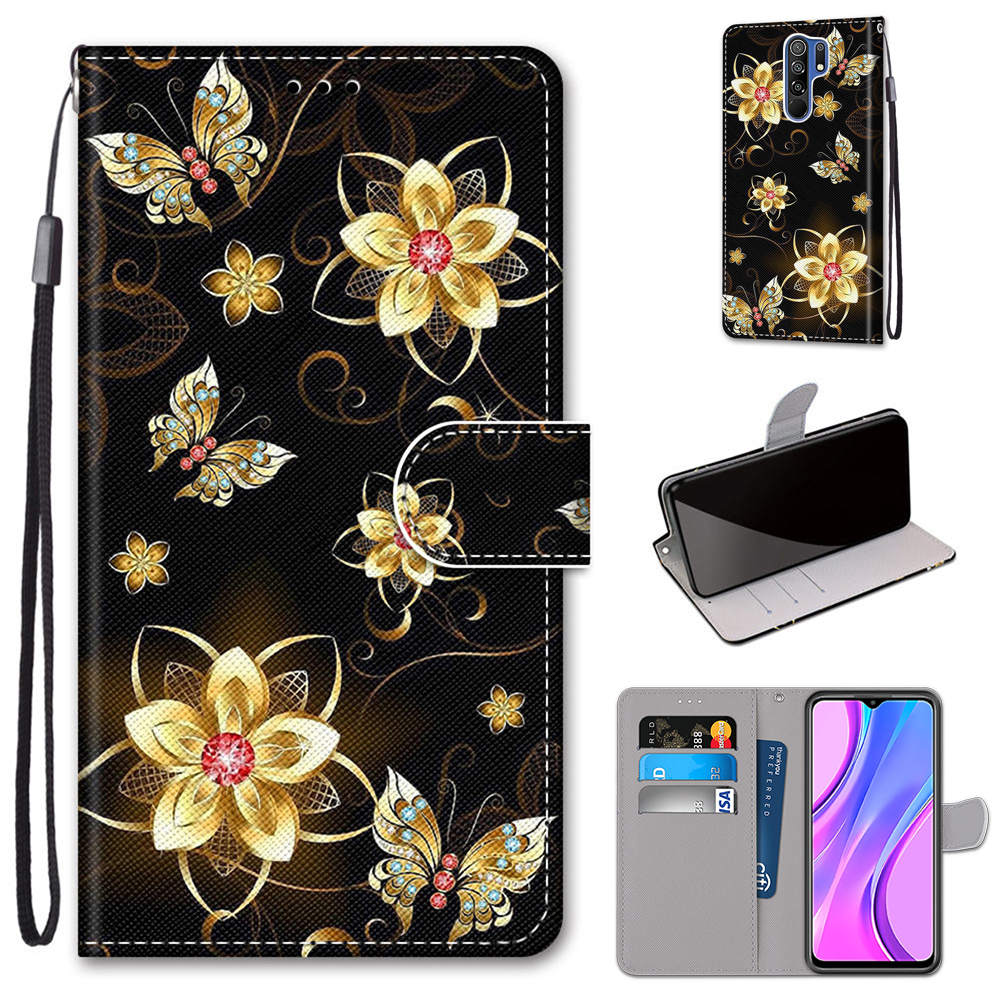 Custodia per Xiaomi Redmi 9 custodia Flip portafoglio in pelle custodia magnetica per Xiaomi Redmi 9 Redmi 9 custodie per libri Cute Anime Cat Fundas Bag: 6