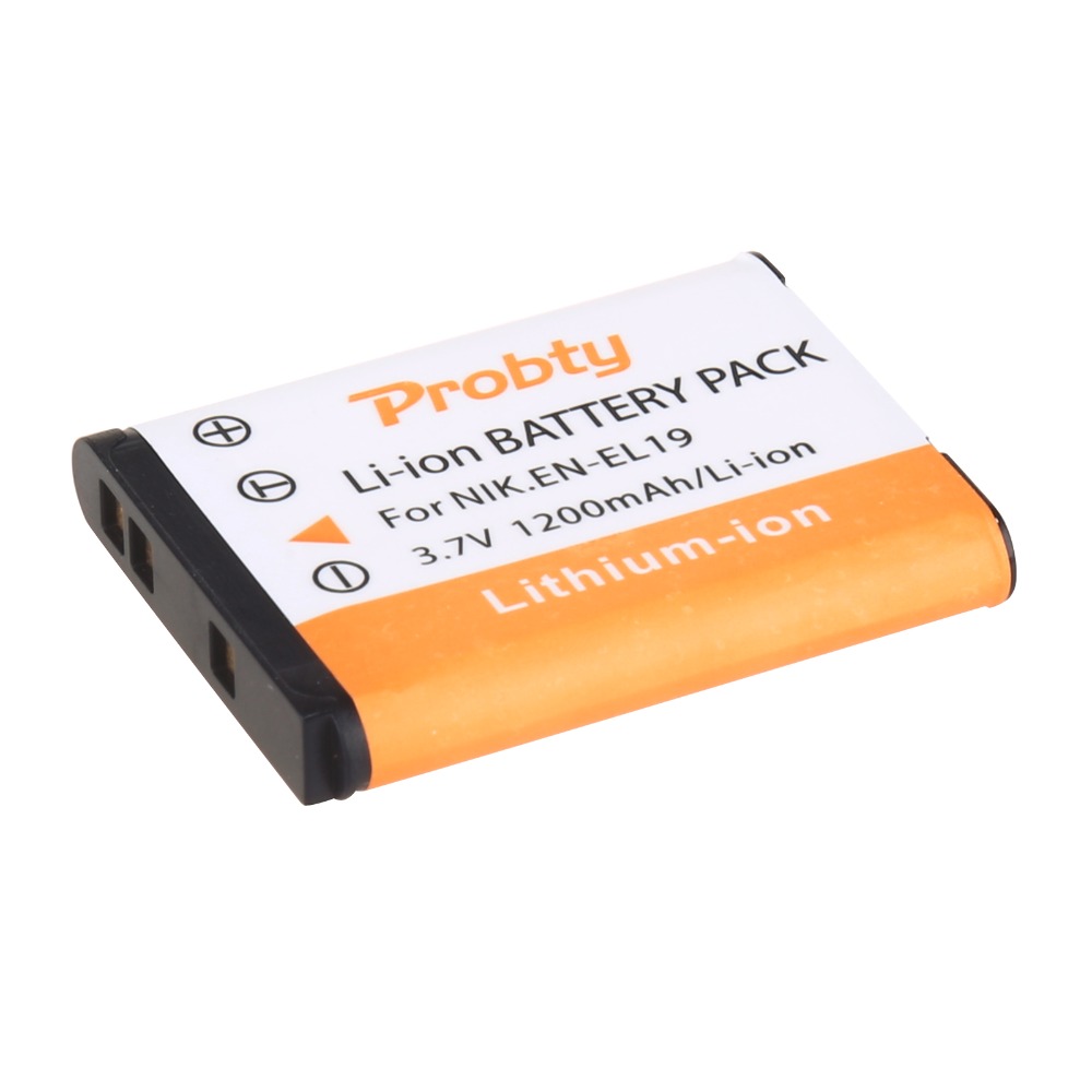 PROBTY 2 PCS ENEL19 EN-EL19 Batterij + LCD Lader voor Nikon Coolpix S32 S33 S100 S2500 S2750 S3100 S3200 S3300 s3400 S3500 S4100