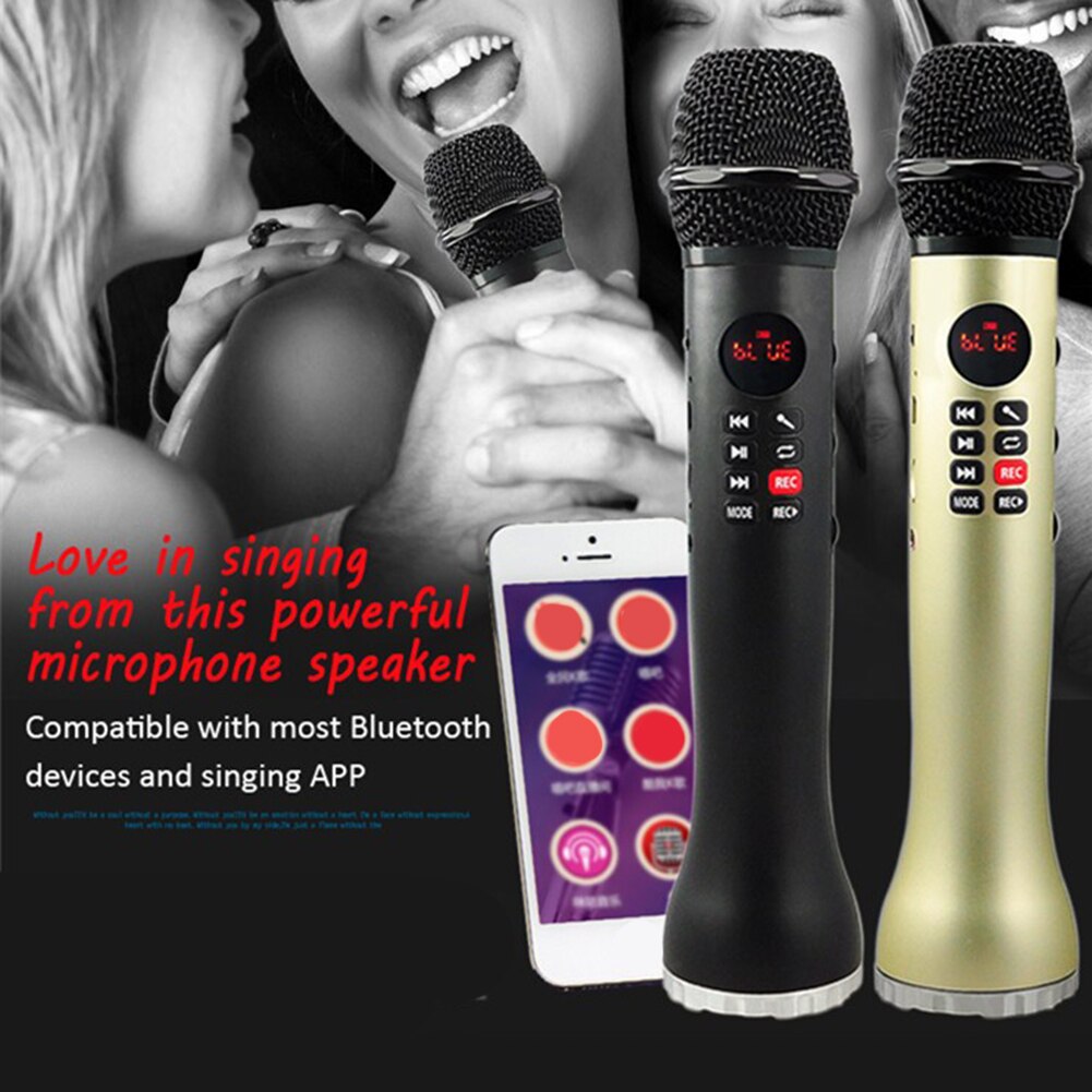 3 in 1 wireless karaoke microphone handheld bluetooth speaker singing recording microphone high volume long battery life