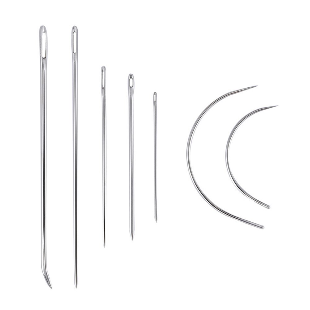 Leather Repair Kit Craft Tool Hand Sewing Needles Canvas Thread and Needles Tape Measure Large-Eye Stitching Needles