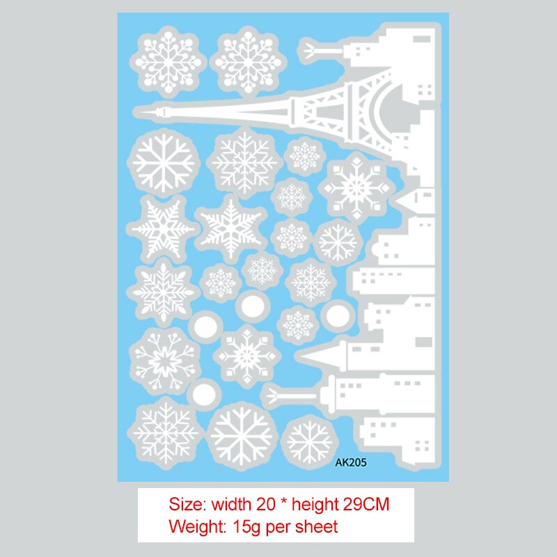 Pegatina de vidrio de nieve de Navidad, ventana, escaparate, decoración de habitación estática, pegatina de pared autoadhesiva