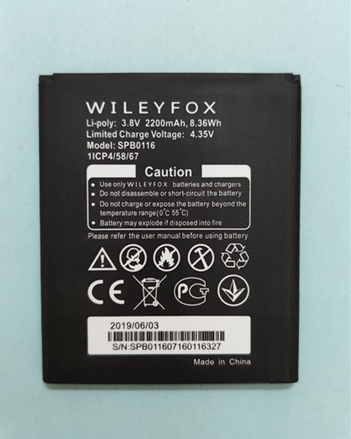 B-TAIHENG 2200Mah Batterij Voor Wileyfox Spark / Spark + SPB0116 Telefoon Batterij