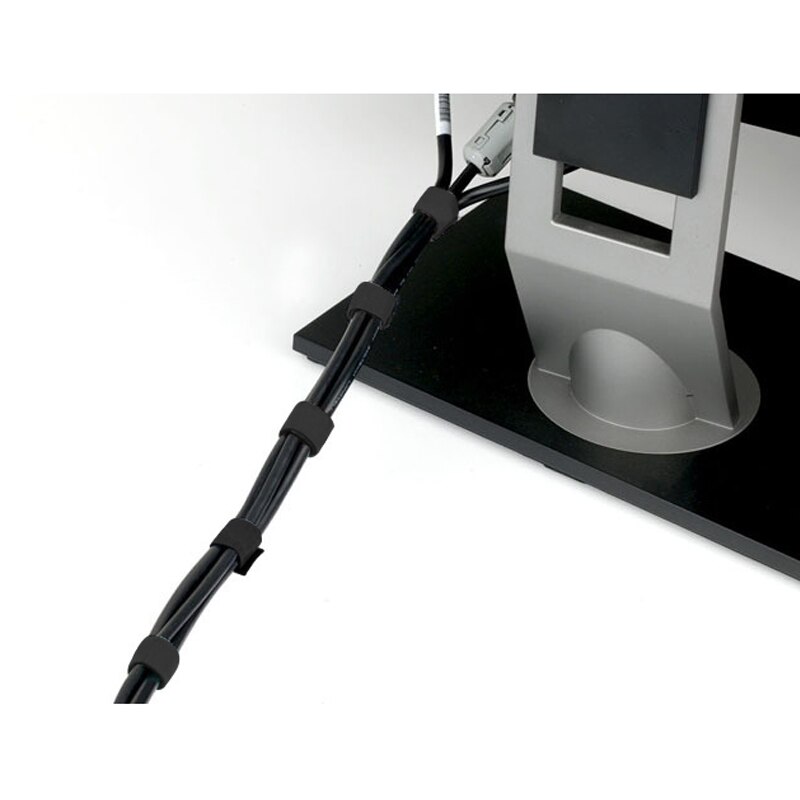 Black nylon power harness storage belt self-cut Velcro data cable storage and sorting self-adhesive strapping cable