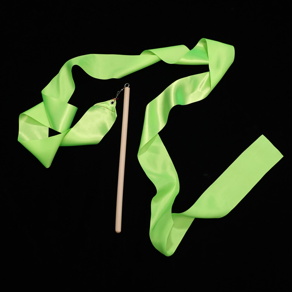 2Pcs 2m Colorful Rhythmic Gymnastics Ribbon Dancing Gymnastics Ribbon Dancing Streamers for Kids Children (Red)