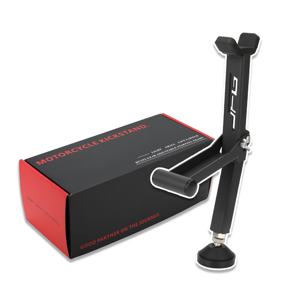 Soporte para rueda de motocicleta, soporte portátil de un solo lado para patada, soporte delantero y trasero, herramienta de reparación de neumáticos plegable, elevador Universal: Rosa