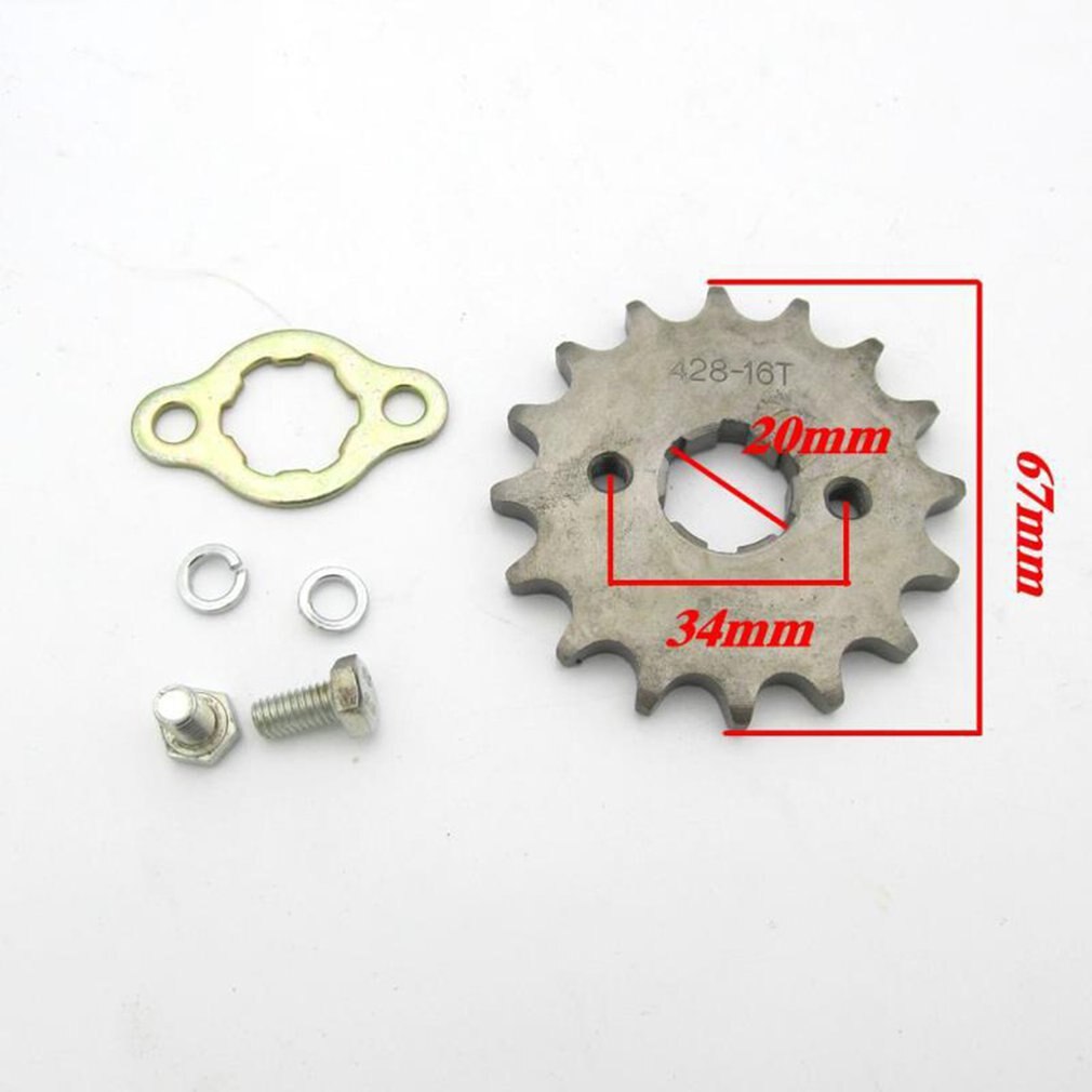 Piñón delantero 428-16t 20mm motocicleta Atv moto de dirt bike piñón delantero 16 dientes diámetro interior 20mm