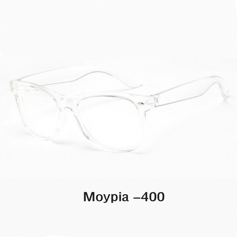 Transparent Finished Nearsight Myopia Glasses Clear Spectacle Nearsighted For Women&Men With Diopter -1.0-1.5-2.0...-4.0: Transparent  -400