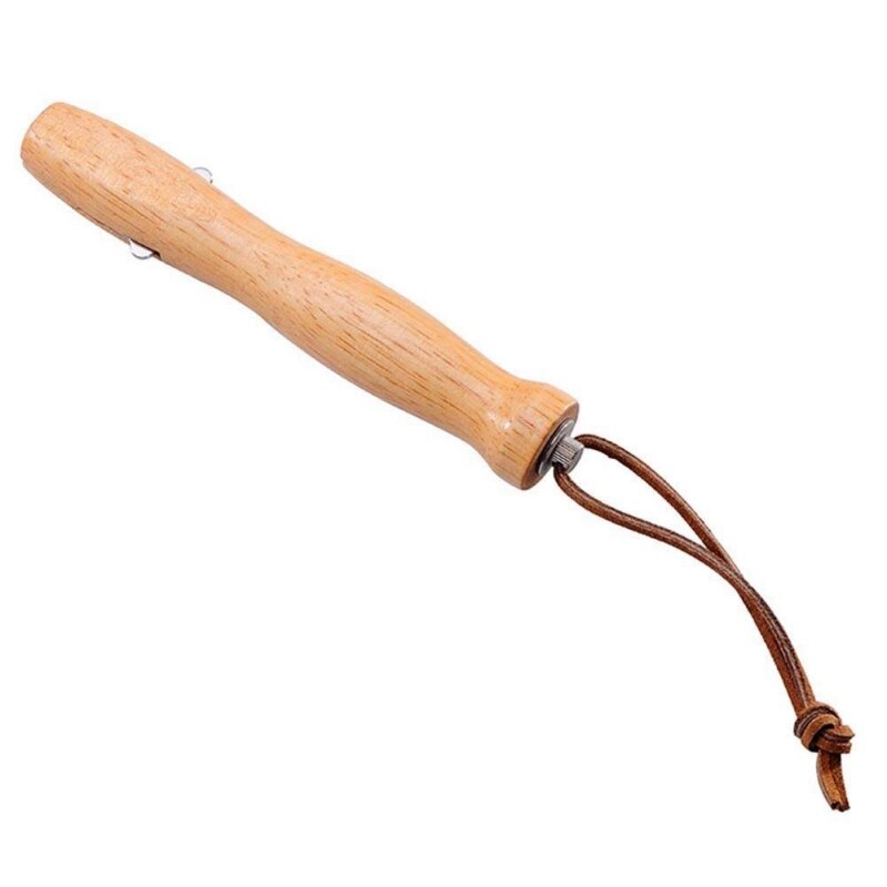 MAGT leren gereedschap, Leather Edge Creaser roestvrij stalen lemmet houten handvat creaser leer knutselgereedschap