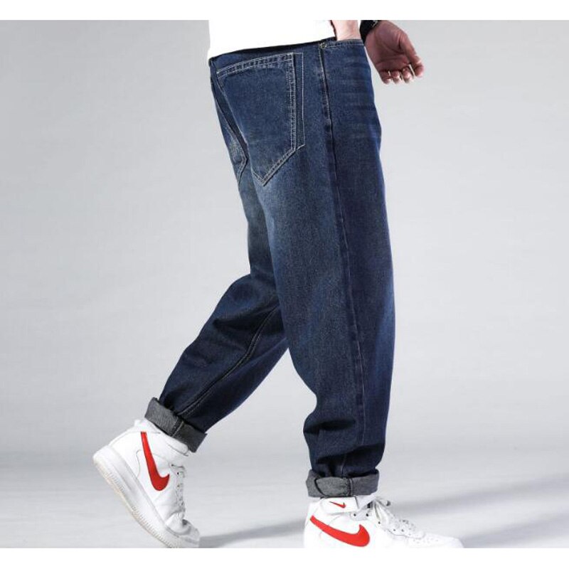Hip Hop Jeans Mens Denim Hip hop Loose Pants Rap Jeans For Boy Rapper Plus size Denim Jeans Men