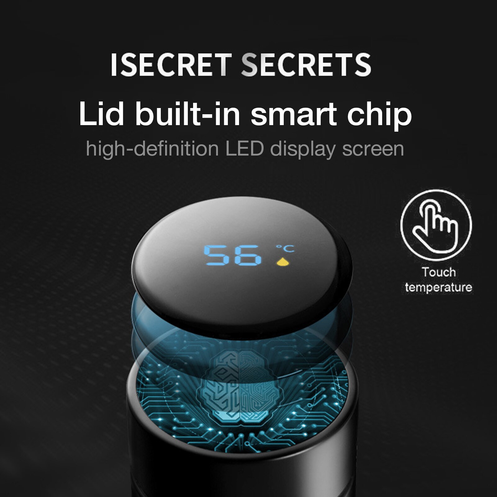 500ml garrafa térmica à prova dwaterproof água quente manter o tempo garrafa de água display led tela vácuo isolado copo de chá hidroflask thermocup