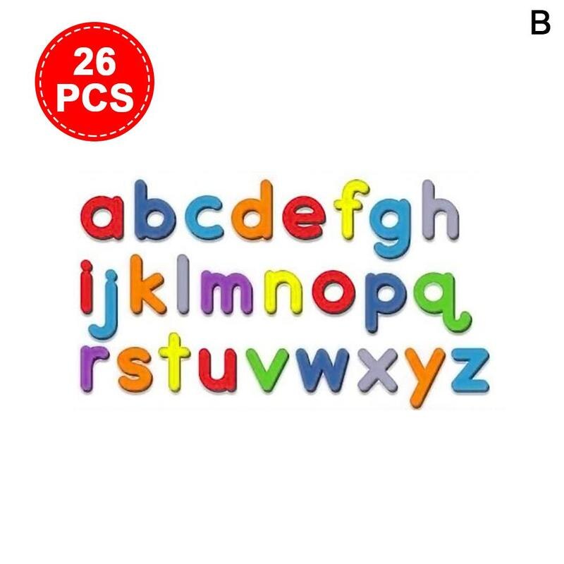 10/26PCS Magnetic Letters Alphabet ABC Learning Numbers Magnets for Fridge Refrigerator Educational Toys Set: 26Pcs B