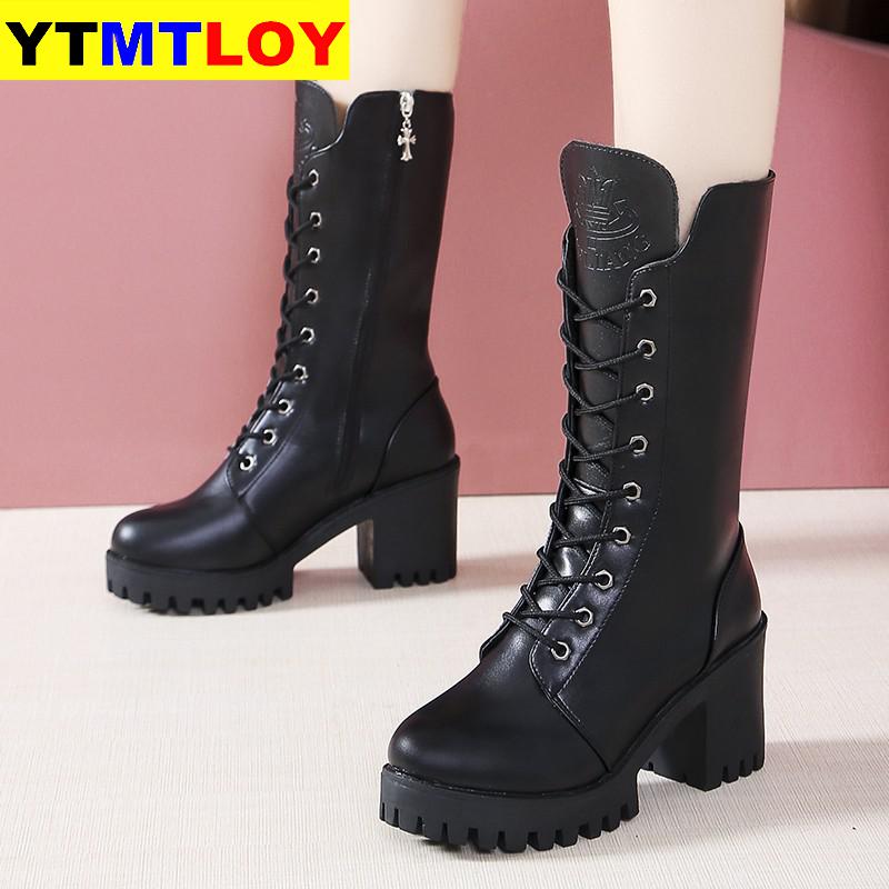 Warm Winter shoes Waterproof Super star shoes Mid calf Boots for women Non slip Boots Size 35-41