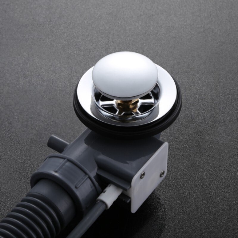 Copper Knob Bouncing Cable Black Motorized Belt Overflow Bathtub Water Floor Drain Copper Knob Bounce Cable Black Motorized Wi