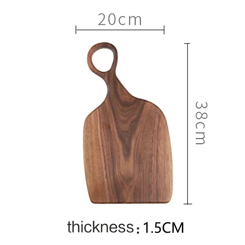Tablas de cortar sólidas de nogal negro, bandeja de madera, tabla de Pizza, tabla de cortar, utensilios de cocina para hornear, tabla adhesiva de fruta y pan: Gris claro
