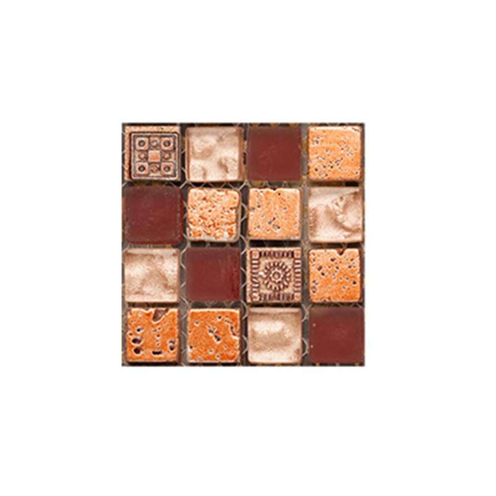 10 stk 10*10cm gør-det-selv italiensk stil mosaik vægklistermærker taljelinje køkkenklæbende badeværelse toilet vandtæt pvc vægklistermærke  #1: 1