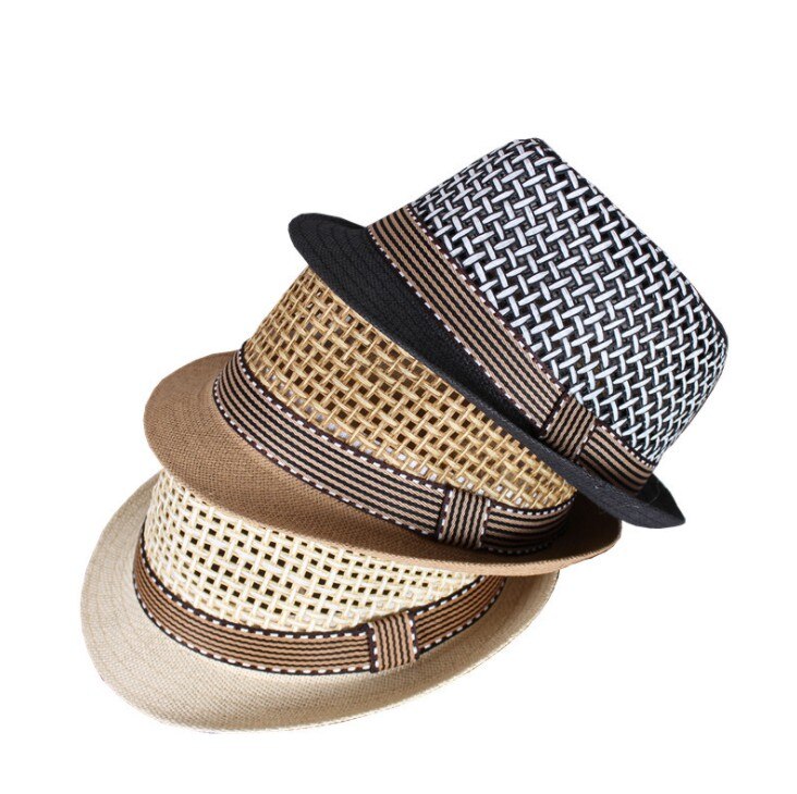 ¡Novedad! sombrero Panamá para niños, sombreros de verano para el sol, gorro para bebés y niños, sombrero de paja de Jazz para niños, sombrero para bebés tipo gorro para niños, accesorios de fotografía