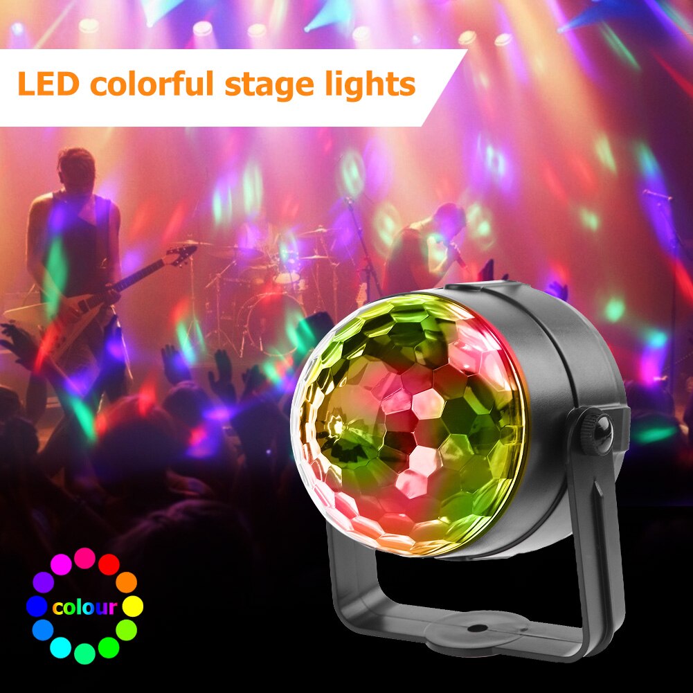 Led Crystal Magische Roterende Bal Lichten Mini Rgb Sound Activated Disco Licht Muziek Kerst Ktv Party Eu/Us 100-240V