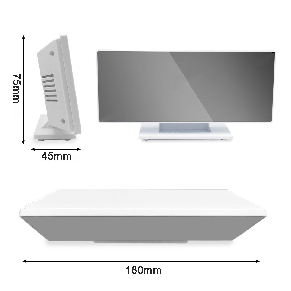 Digital Alarm Clock LED Mirror Electronic Clock Large LCD Display Clocks Noiseless Digital Table Clock With Temperature Calendar