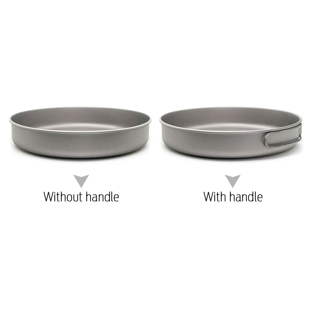 Outdoor Titanium Frypan Titanium Cup Camping Hiking Frying Pan Water Cup Mug Titanium Pan Utensils Hiking Picnic Cooking Picnic