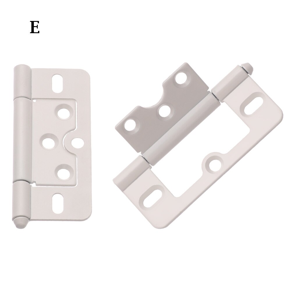 1Pair 3 Inch Iron Flush Door Hinges Folded Connect Hinges Close Hinges Large Cabinet Cupboard Furniture Hardware Accessories