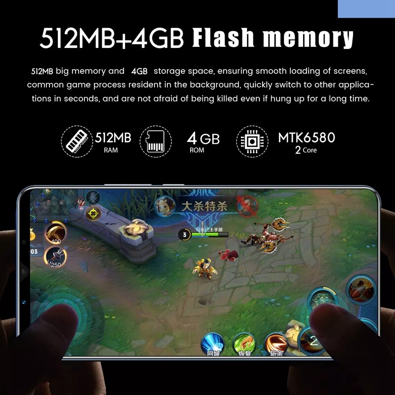 M12 Ultra Smartphone 5.8 Inch MTK6580 Dual Core 512Mb + 4G Ram Dual Sim Dual Standby Android4.4 Mobiele telefoon Eu Plug