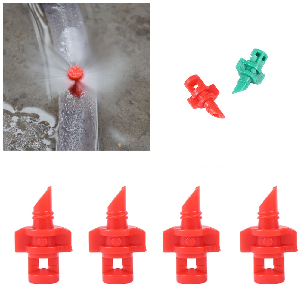 50 st mikro trädgård gräsmatta vattenspray imma munstycke sprinkler bevattningssystem växtvattnare dropphuvud