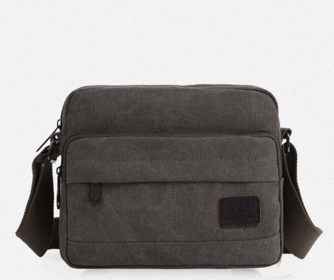 Bolso de mensajero multifuncional para hombre, maletín de lona,: Verde