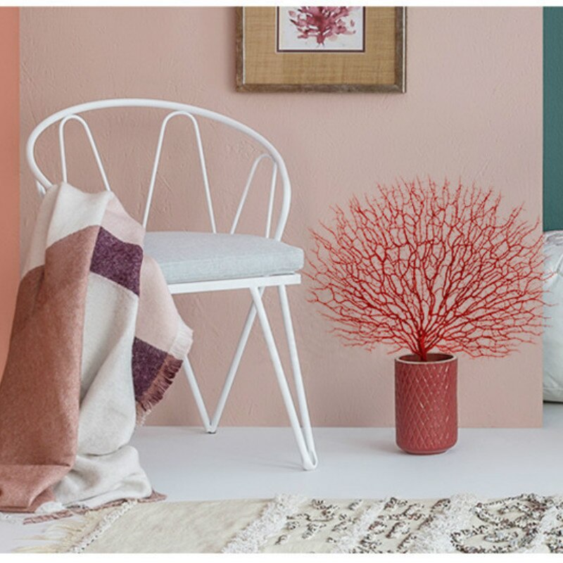 Di Plastica semplice Pavone Ramo di Corallo Bianco Simulazione Secco Ramo Casa Foto Fotografia in studio di Decorazione