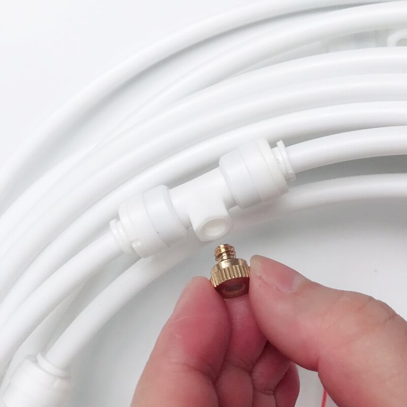 HEMAN Atomized Misting Cooling System Kit Fog System Outdoor Courtyard Garden Spray Quick Connect Nozzle Irrigation 6-18M