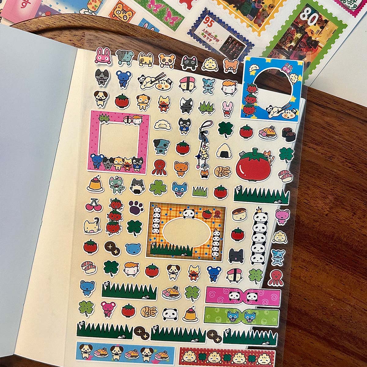 Pegatinas de papelería para álbum de recortes, pegatinas Kawaii, etiquetas adhesivas de estilo realista, elementos decorativos, pegatina para teléfono Diy