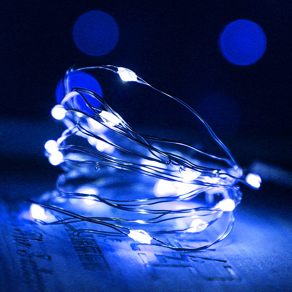 Guirlande lumineuse féerique Led en fil d'argent, alimentée par USB, étanche, pour l'extérieur, décoration DIY, , fête de mariage, noël: BLANC / 350W